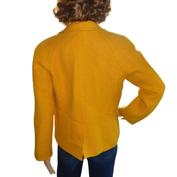 Talbots Plush Twill Jacket in English Mustard Womens Size 8 Petite Preppy Casual - Picture 5 of 10